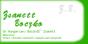 zsanett boczko business card